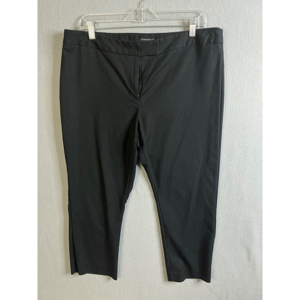 Charter Club Pants Women's 16 Petite Pants Classic Fit Cropped Career